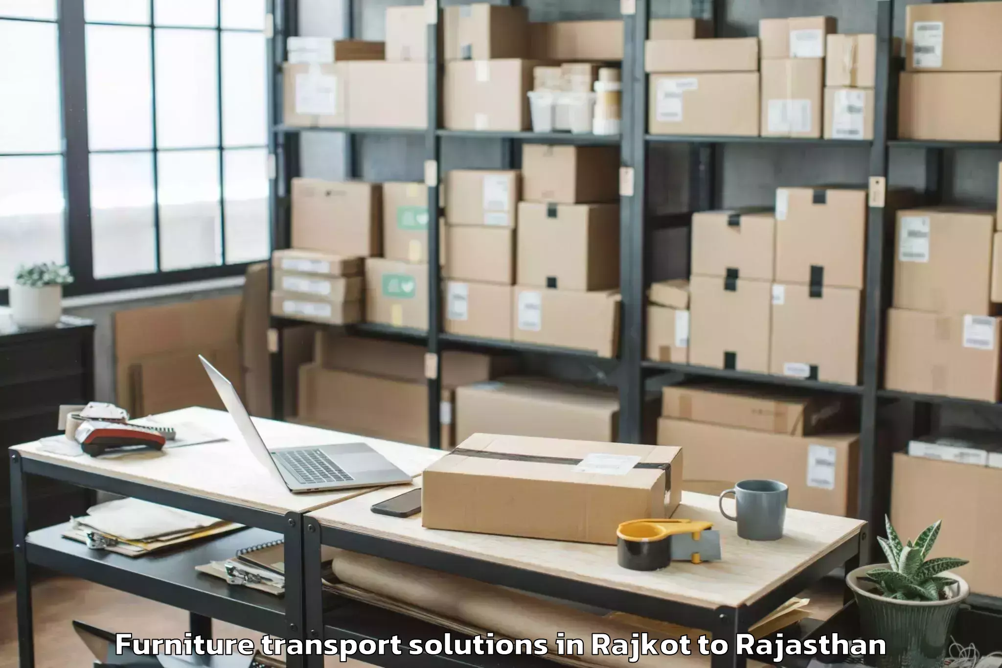 Efficient Rajkot to Bhilwara Furniture Transport Solutions